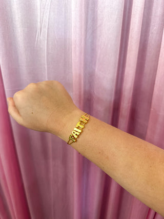 Faith Gold Double Chain Bracelet