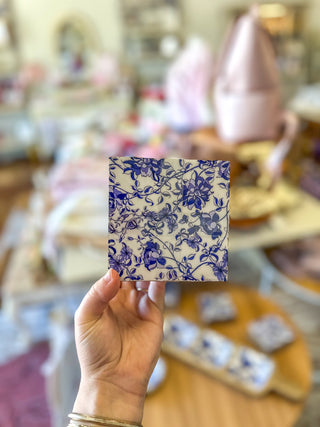 Bella Blue & White Vintage Coasters Set of 4