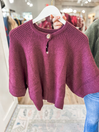 The Wine Rowan Ribbed Sweater
