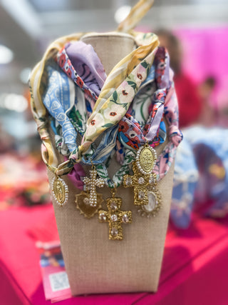 Lily Girl Scarf Charm Necklace