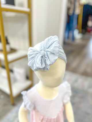 Frilly Frou Sky Blue Bow Headband