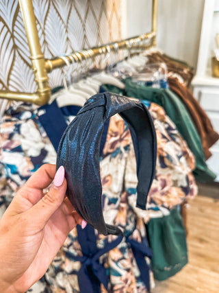 Navy Subtle Shimmer Headband