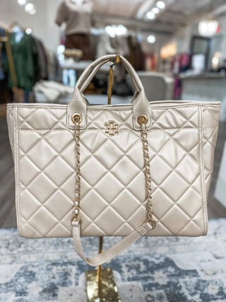 Melissa Pearl Quilted Patent Tote Bag- Caroline Hill