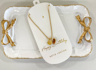 Happy Birthday Charm Necklace Gold Coated Katie Loxton