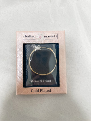 1-5 Years 14K Gold-Plated Etched Bangle
