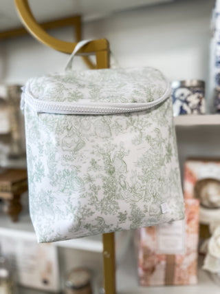 TRVL Green Bunny Toile Insulated Take Away Lunch Bag