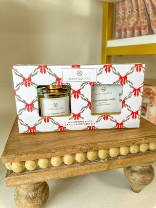 Whispering Pines Reed Diffuser & Candle Set