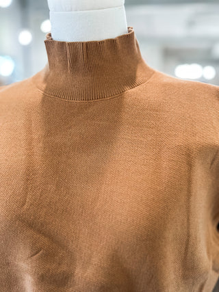 Camel Fall Forward Sleeveless Sweater