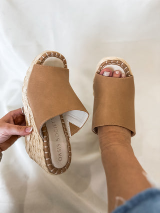 Apricot Raina Espadrille Slip On Wedge - OASIS SOCIETY