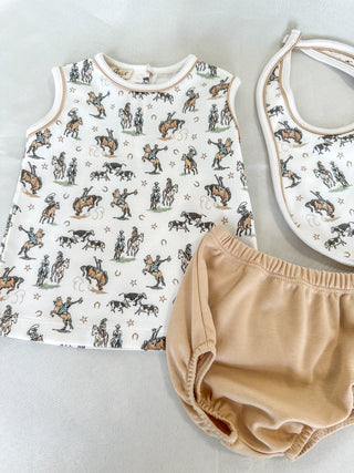 Wild West Sleeveless Diaper Cover Set