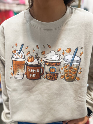 Pumpkin Latte Line-Up Sweatshirt