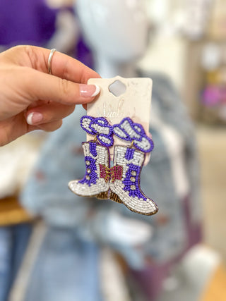 Geauxlden Girl Boot Earrings