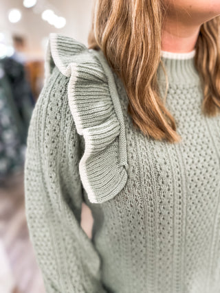 Sage Whimsy Knit Sweater