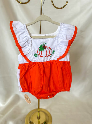 Orange Pumpkin Girl Bubble