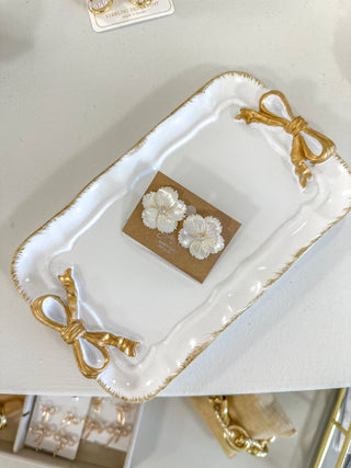 Pearl Blossom & Petal Stud Earrings
