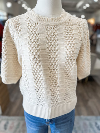 Ecru Cozy Core Sweater Top