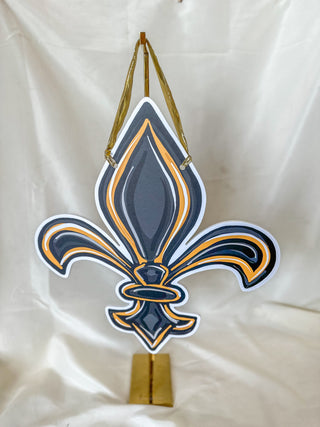 LSU/Saints Fleur De Lis- Double Sided Doorhanger