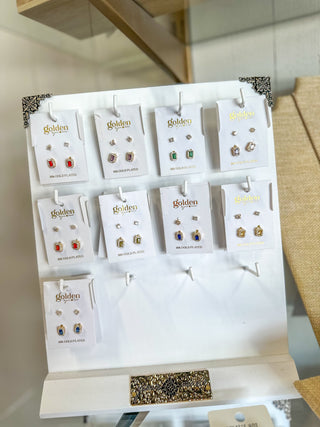 Golden My Month is Golden Stud Set - Birthstone Earrings