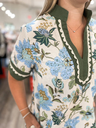 Fern & Floral Tunic Mini Dress