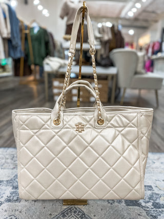 Melissa Pearl Quilted Patent Tote Bag- Caroline Hill
