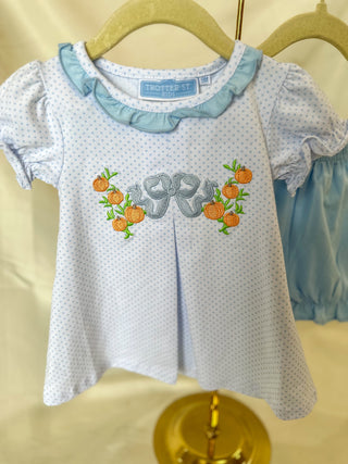 Pumpkin Embroidery Bloomer Set