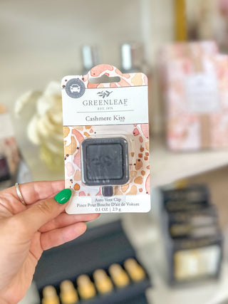 Cashmere Kiss Auto Vent Clip - Greenleaf