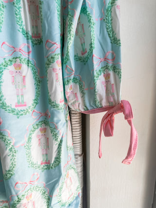Nutcracker & Tied Long Sleeve Dress