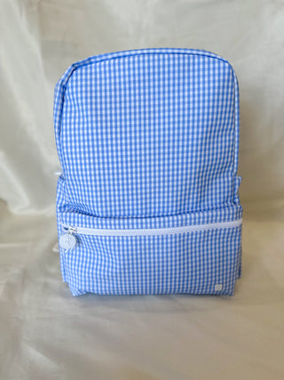 TRVL Sky Blue Gingham Backpacker