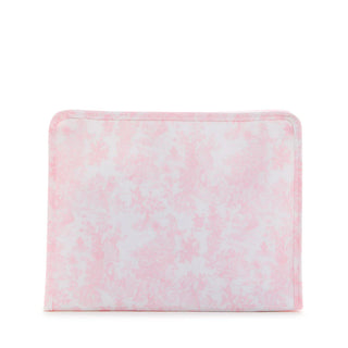 TRVL Bunny Toile Pink Large Roadie Zip Pouch