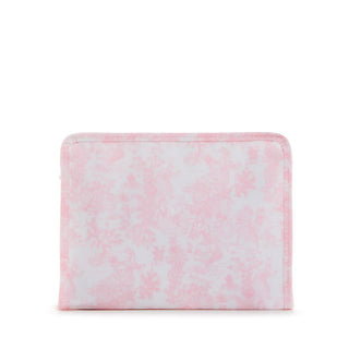 TRVL Bunny Toile Pink Medium Roadie Zip Pouch