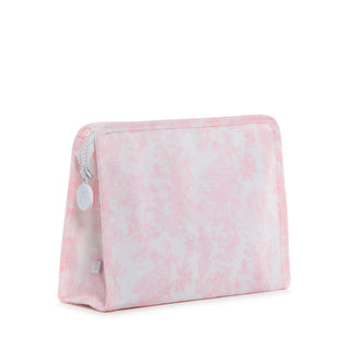 TRVL Bunny Toile Pink Medium Roadie Zip Pouch