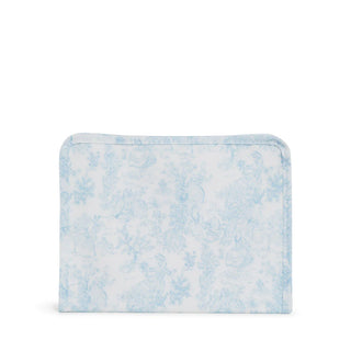 TRVL Bunny Toile Blue Medium Roadie Zip Pouch