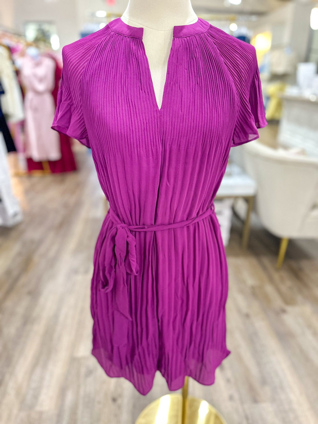 purple flounce dress Flounce Purple Prom Dress with Ruching Chiffon Bodice loveangeldress