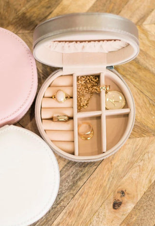 Bronze Shimmer Stylish Travel Jewelry Case