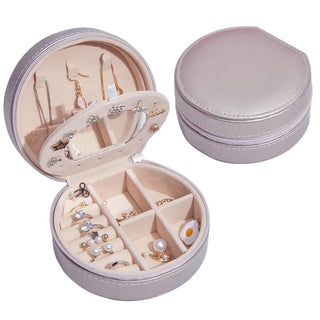 Bronze Shimmer Stylish Travel Jewelry Case