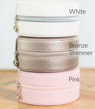 Bronze Shimmer Stylish Travel Jewelry Case