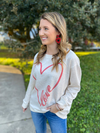 Cream Tied Into Love Top