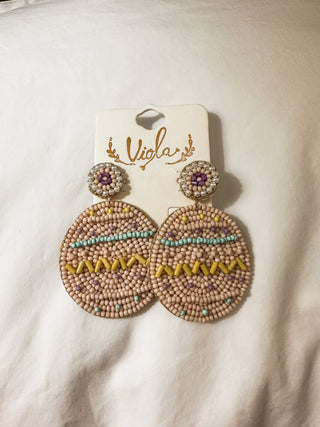 Lavender Easter Favorites Egg Earrings