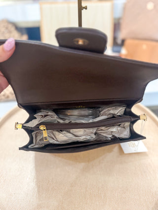 Chocolate S Collins Crossbody | Caroline Hill