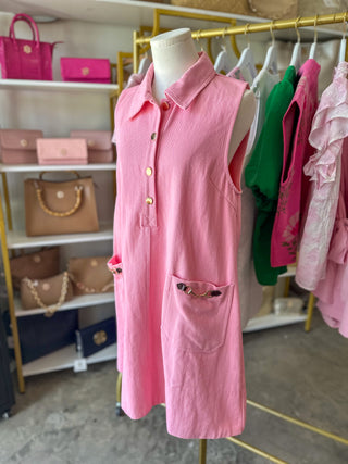 The Pink Perfection Collared Mini Dress