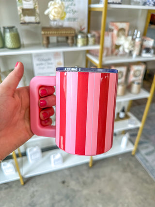 Peppermint Stripes 14oz Insulated Mug