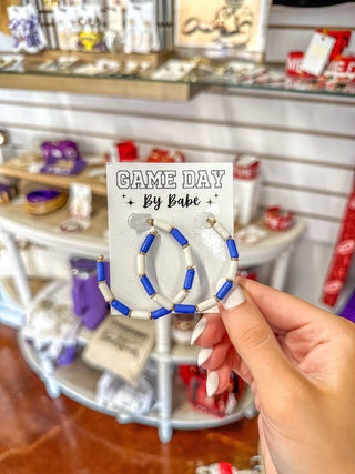 Blue/White Bleacher Babe Hoops
