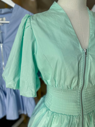 The Pretty in Mint Smocked Peplum Top