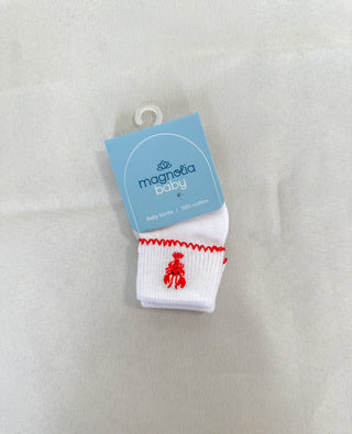 Lil' Snappers Embroidered Baby Socks