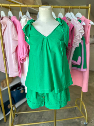 The Green Weekend Away Shorts Set