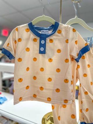 Khaki Pumpkin Print PJ Set