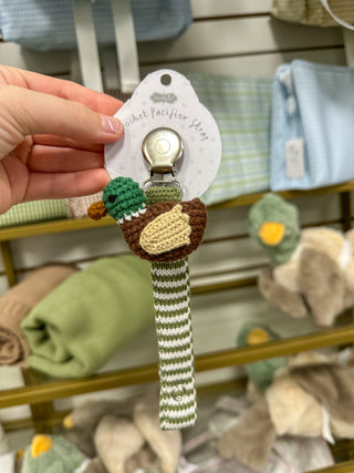 Mallard Crochet Paci Clip
