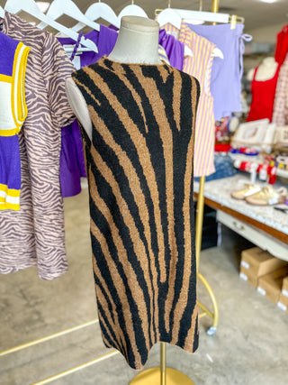 The Statement Tiger Print Sweater Mini Dress