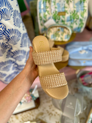 Tan Woven Cape Cod Ocean Avenue Heel