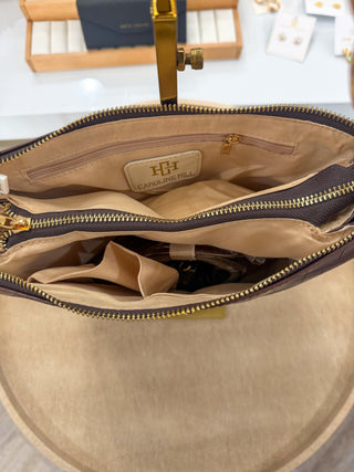Chocolate EC Ariana Crossbody | Caroline Hill